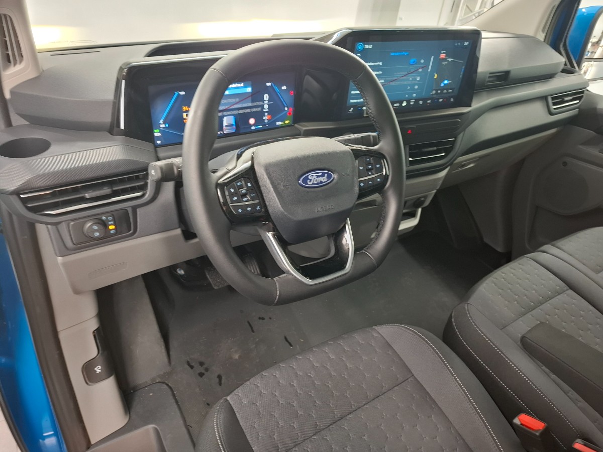 Ford e-Transit Custom 340 L2H1 Limited 65 kWh 218PK – Digital aqua blue – Driver Pack Ultimate – Matrix LED – B&O Audio