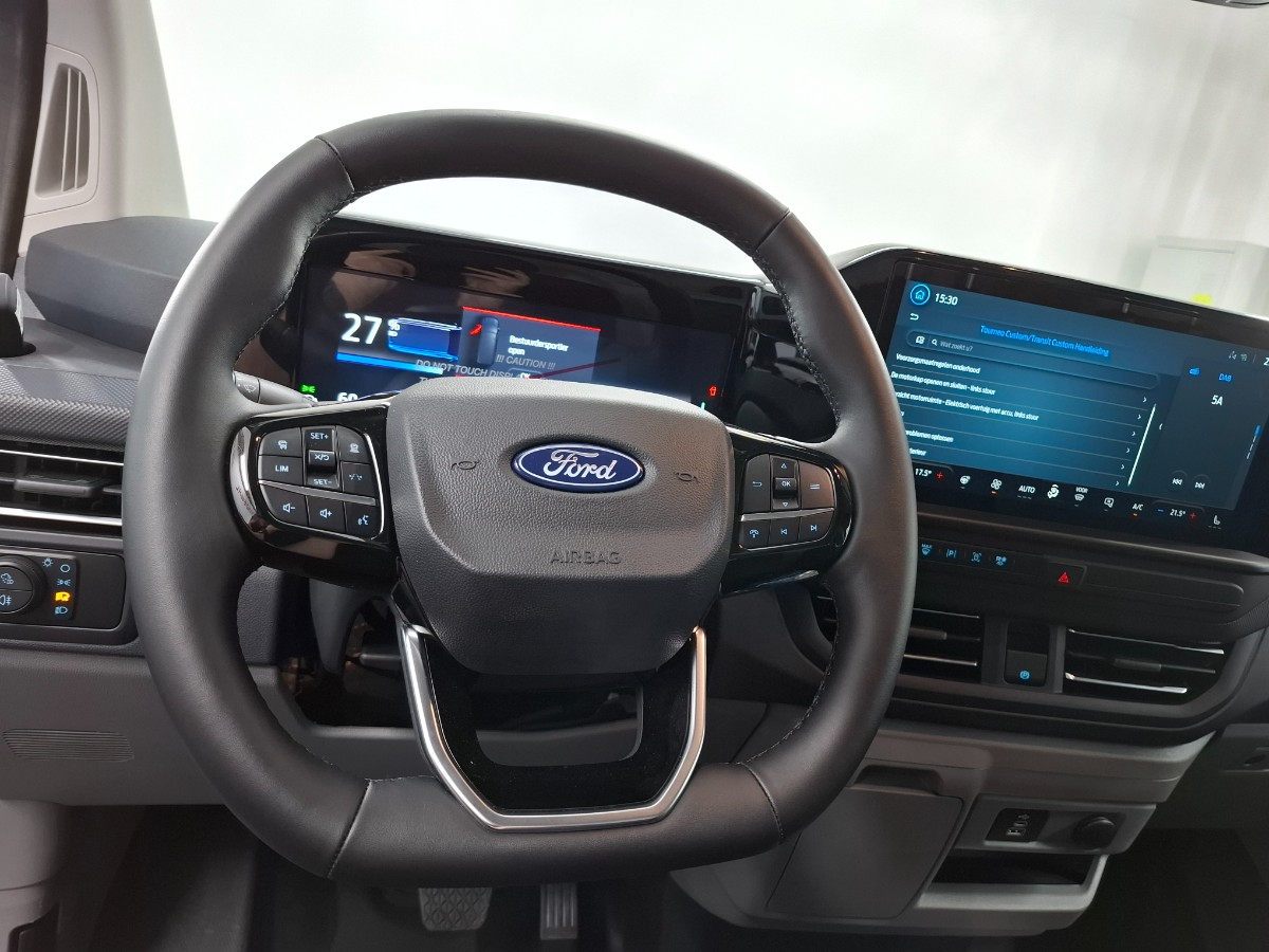 Ford e-Transit Custom 340 L2H1 Limited 65 kWh 218PK – Digital aqua blue – Driver Pack Ultimate – Matrix LED – B&O Audio